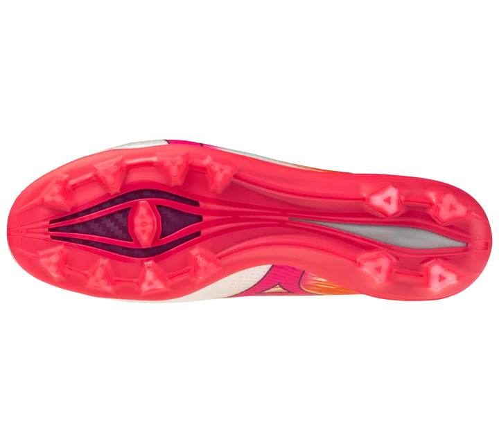 MIZUNO ALPHA 3 JAPAN MADE IN JAPAN FG SOCCER CLEAT (WHITE - FUCHSIA-PURPLE)