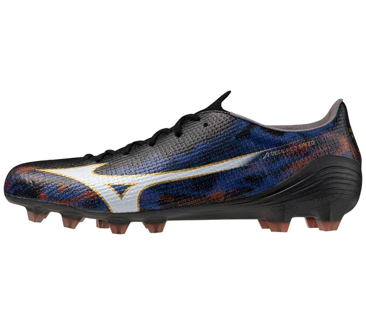 MIZUNO ALPHA 3 JAPAN MADE IN JAPAN FM SOCCER CLEATS (Black/Ancient Water)