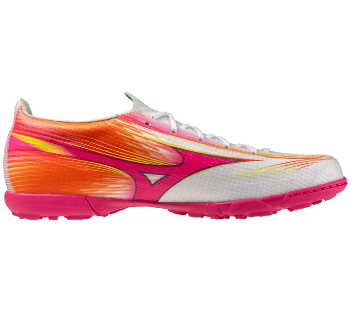 MIZUNO ALPHA 3 PRO ALL SURFACE TURF SOCCER SHOES (White - Fuchsia - Purple)