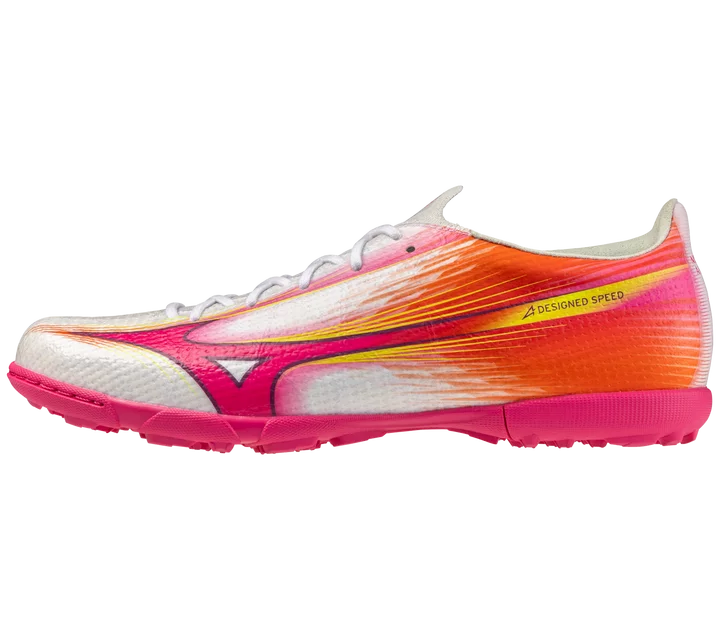 MIZUNO ALPHA 3 PRO ALL SURFACE TURF SOCCER SHOES (White - Fuchsia - Purple)