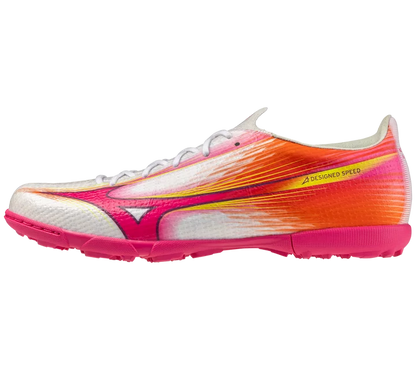 MIZUNO ALPHA 3 PRO ALL SURFACE TURF SOCCER SHOES (White - Fuchsia - Purple)
