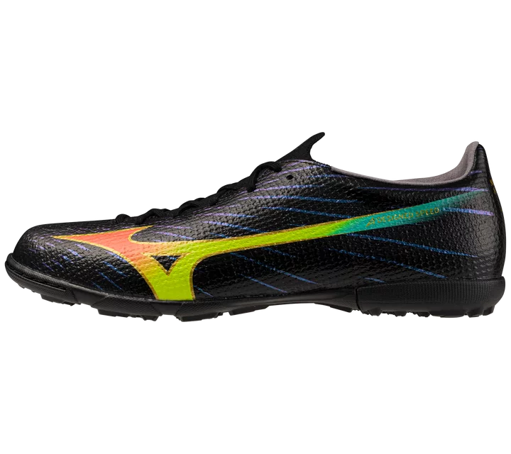 MIZUNO ALPHA 3 PRO ALL SURFACE TURF SOCCER SHOES (Black-Lava Orange)