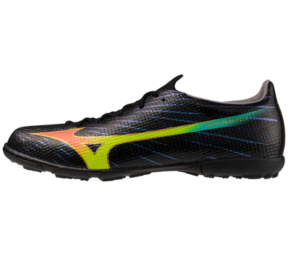 MIZUNO ALPHA 3 PRO ALL SURFACE TURF SOCCER SHOES (Black-Lava Orange)