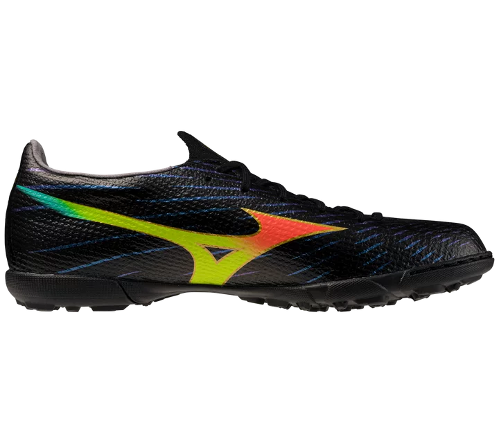 MIZUNO ALPHA 3 PRO ALL SURFACE TURF SOCCER SHOES (Black-Lava Orange)