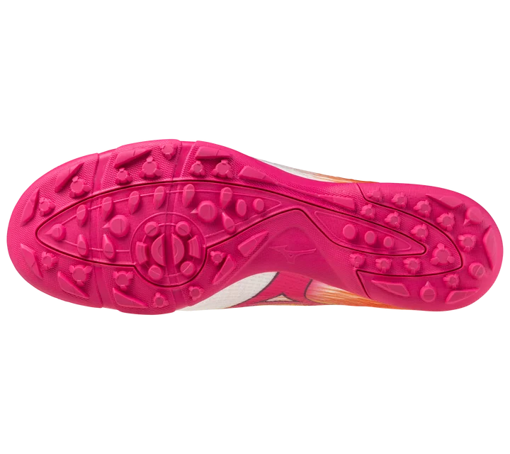 MIZUNO ALPHA 3 PRO ALL SURFACE TURF SOCCER SHOES (White - Fuchsia - Purple)