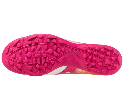 MIZUNO ALPHA 3 PRO ALL SURFACE TURF SOCCER SHOES (White - Fuchsia - Purple)