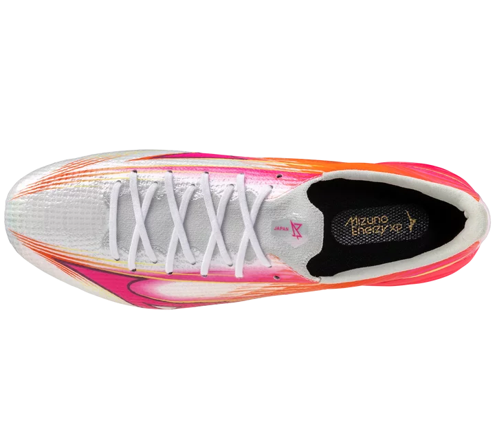 MIZUNO ALPHA 3 JAPAN MADE IN JAPAN FG SOCCER CLEAT (WHITE - FUCHSIA-PURPLE)